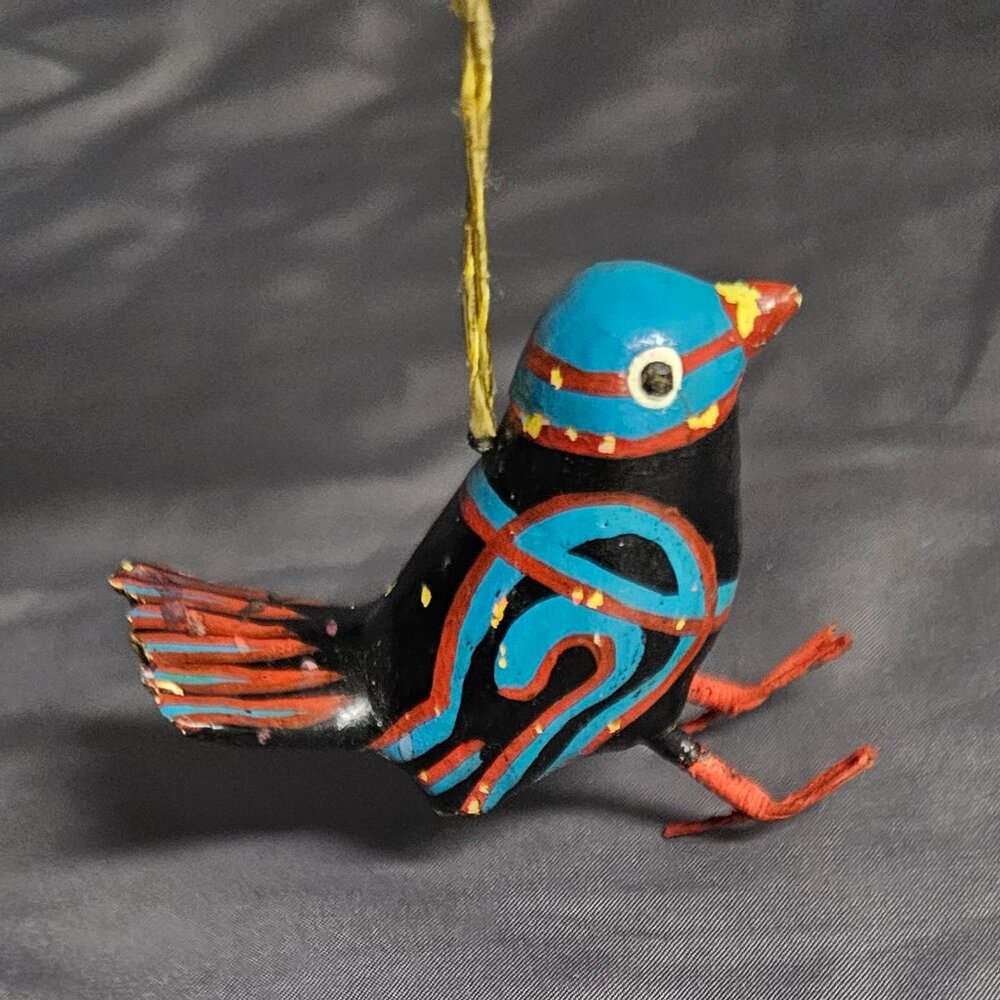 Vintage Colorful Bird Ornament